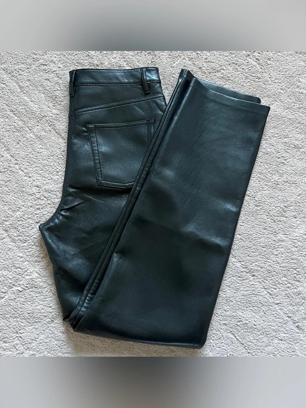 Aritzia Wilfred The‎ Melina Pants Faux Leather Biker Preppy Minimalist Moto Sz 6